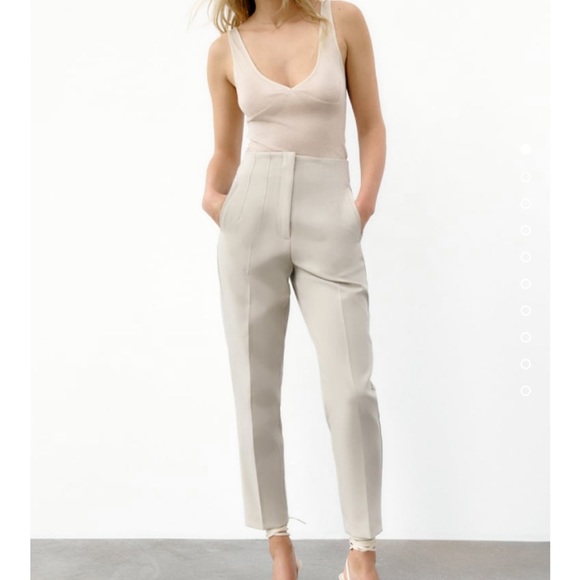 Zara high waisted pant ( used just once ) size: small - Picture 2 of 3